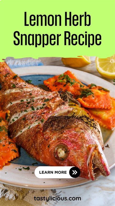 Lemon Herb Snapper Recipe Seafood Dinner Recipe Ideas Tastylicious