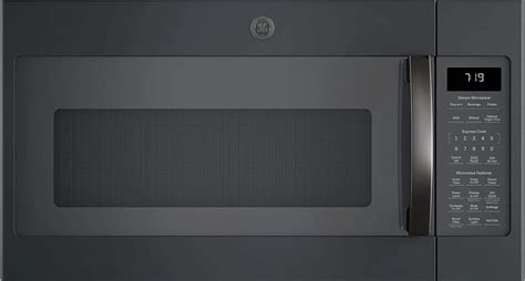 Customer Reviews Ge 1 9 Cu Ft Over The Range Microwave With Sensor Cooking Black Slate