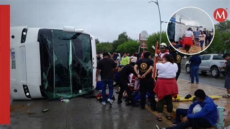 Autob S De Pasajeros Vuelca En Carretera Nacional En Allende Hay