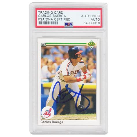 Carlos Baerga Signed Upper Deck Rc Psa Pristine Auction