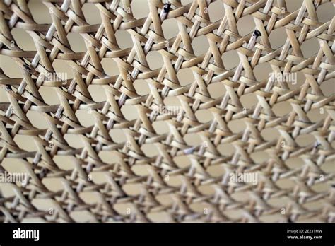 Braided Rattan Texture Of A Chair Backrest Stock Photo Alamy