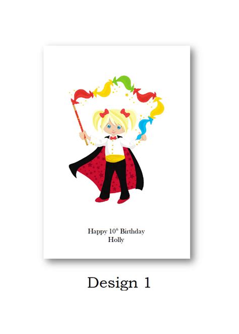 Personalised Magician Birthday Card Personalized Magician Etsy