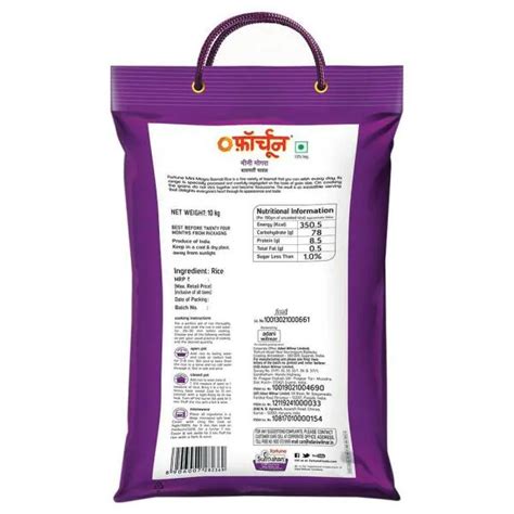 Fortune Mini Mogra Basmati Rice 10 Kg JioMart