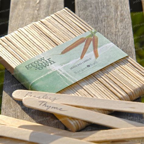 Lot De Tiquettes En Bois X Cm Tiquette Jardin Semis