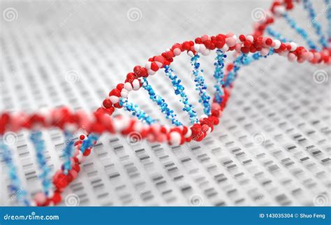 Dna Molecules Structure Of The Genetic Code 3d Renderingconceptual