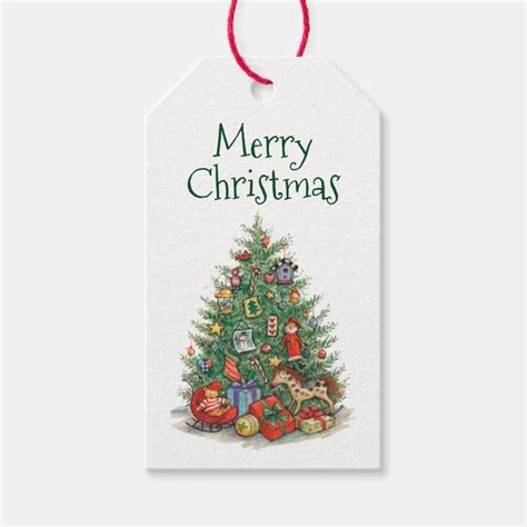 Christmas Tree Gift Tags | Zazzle | Christmas tree gift tags, Christmas ...