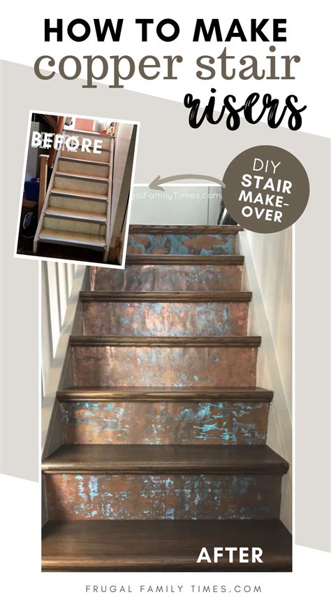 How To Make Copper Stair Risers Diy Stair Makeover Story This Diy Life