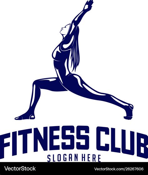 Beautiful Fitness Logo Yoga Logo Template Women Vector Image