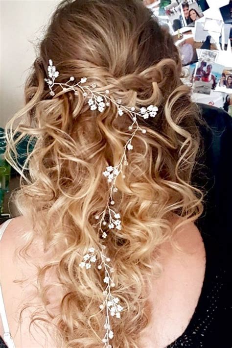 Vigne De Cheveux Mariage Avec Perles Et Cristal Vigne De Etsy