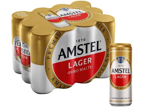 Cerveja Amstel Lager Puro Malte Unidades Lata Ml Cerveja