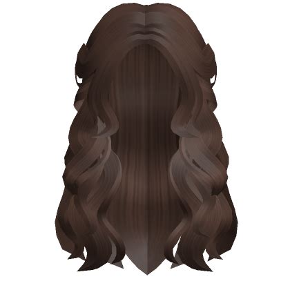 Lush Preppy Aesthetic Wavy Hair In Brown Roblox