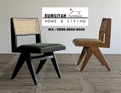 Jual Kursi Cafe Kulit Asli Desain Retro Klasik Simple Mix Rotan