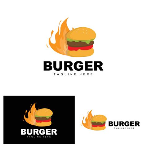 Hamburguer Logotipo P O Vetor Carne E Vegetal Velozes Comida Projeto