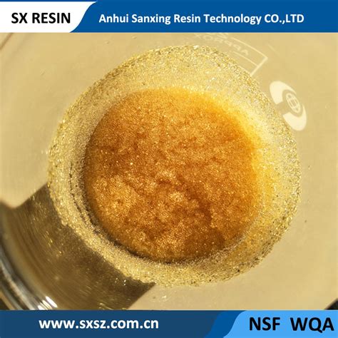 Gel Type Styrene Series Strong Acid Cation Exchange Resin Ion