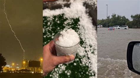 Uae Rains Abu Dhabi Faces Hail Thunder Hits Dubai Ras Al Khaimah