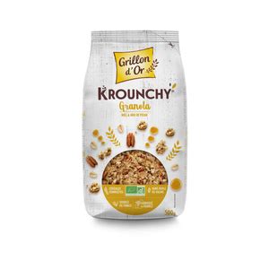 Grillon D Or Krounchy Granola Miel Noix De Pécan 500G Bio Naturalia