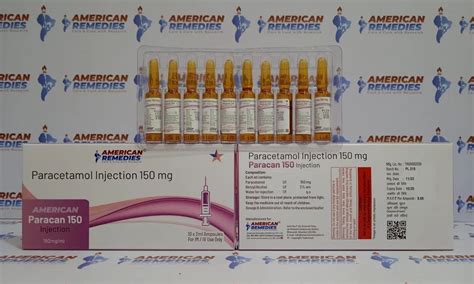 Paracetamol Injection IP 300 Mg 2 Ml Paracan 150 Injection 100mg At