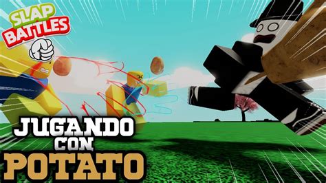 Jugando A La Papa Caliente En Slap Battles Roblox Youtube