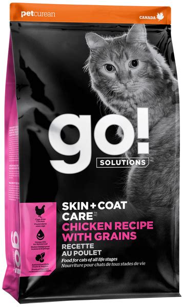 Корм Go! Skin & Coat Chicken для кошек с Цельной Курицей, фруктами и ...