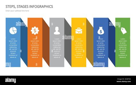 La conception vectorielle de modèle d infographie Steps peut être