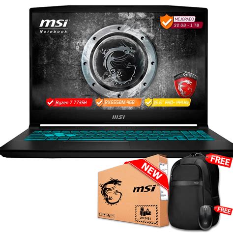 Msi Bravo 15 156 Fhd 144hz Ips Ryzen™ 7 7735hs 512gb Ssd 16gb W11