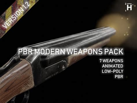 Pbr Modern Weapons Pack Unity Assetstore Price Down Information