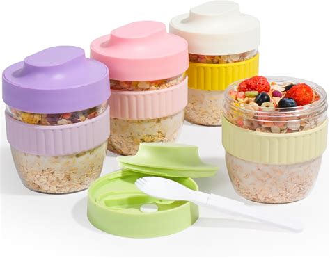 Amazon Pickmesh Pcs Overnight Oats Containers With Lids