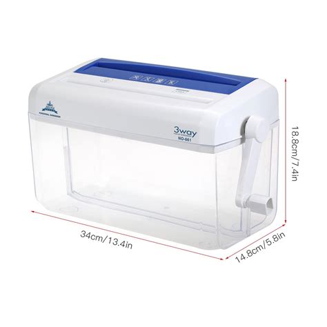 A4 Mini Portable Hand Paper Shredder 3 In 1 Household Manual Uniqkart