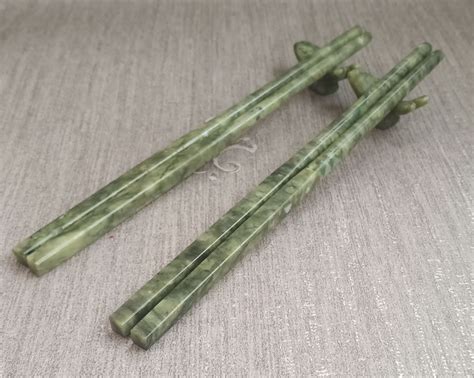 China Natural Jade Chopsticks Fish Stop Two Pairs Natural Etsy