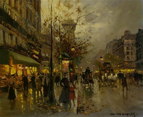 Boulevard a Paris - Edouard Cortes - WikiArt.org