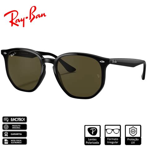 Óculos de Sol Ray Ban RB4306L Armação Mate Preto Lentes Verde Clássico