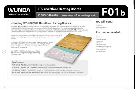 Wunda Underfloor Heating Floor Panels | in Chelsea, London | Gumtree