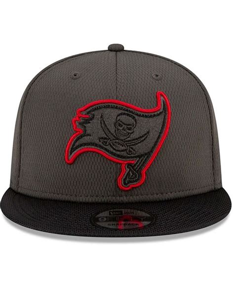 New Era Mens Pewter Black Tampa Bay Buccaneers 2021 Nfl Sideline Road