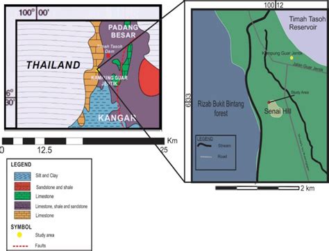 Geological Map Of Study Area After Peta Geologi Semenanjung Malaysia