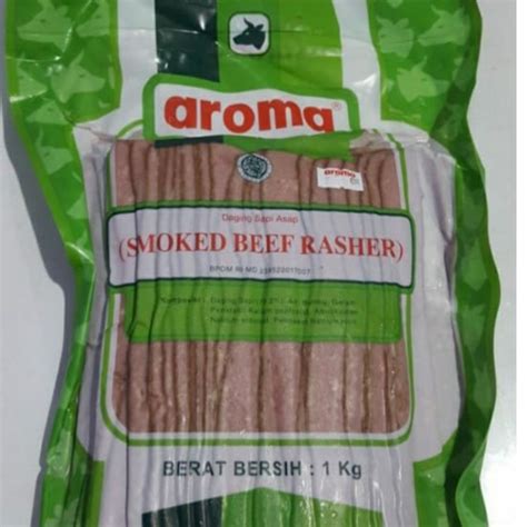 Jual Asap Smoked Beef Rasher Daging Sapi Asap Aroma Kg