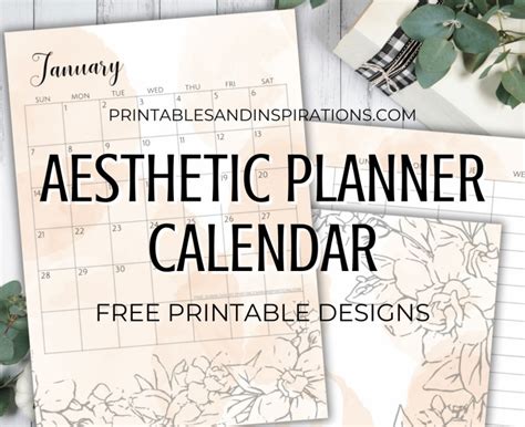 Free Aesthetic 2025 Calendar Planner Printable Pdf Printables And