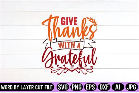 Give Thanks With A Grateful SVG Graphic By SVG Artfibers Creative Fabrica