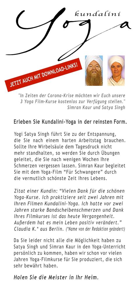 Home Kundalini Yoga Filmkurse Mit Satya Singh Und Simran Kaur In