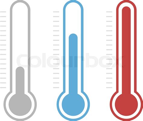 Isolated Thermometers In Different Colors Stock Vector Colourbox