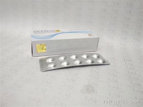 Monteleukast Sodium Tablets (Monticas) 5mg – Taj Pharma Latest Price ...
