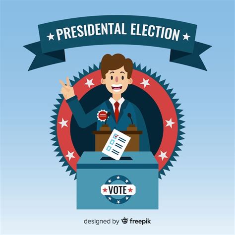 Premium Vector Presidential Election Composition With Flat Design