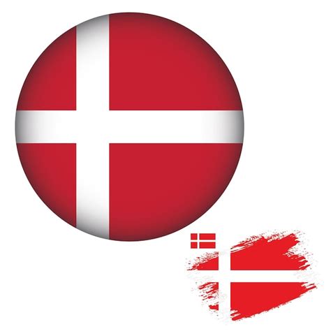 Premium Vector Denmark Flag Round Shape