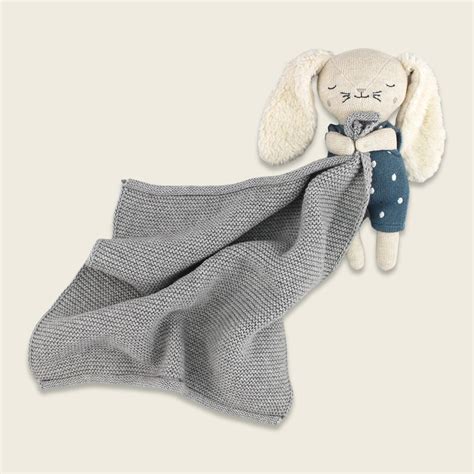 Kuscheltuch Mit Hase Groß Blau Avaandyves Feine Papeterie Und