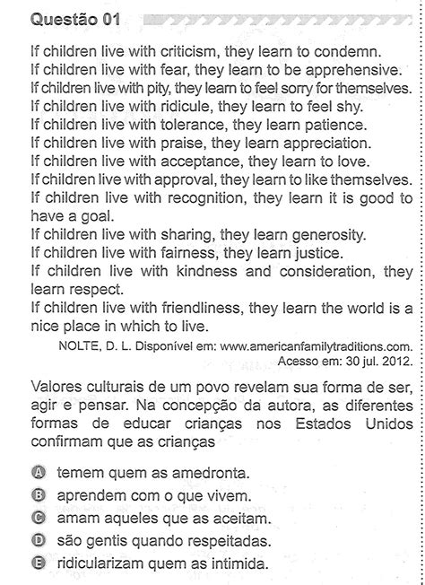 Questões Do Enem Ingles - 10