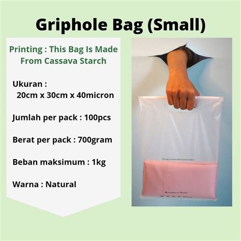 Jual Grip Hole Bag Small Eco Friendly Plastik Packaging Plastik