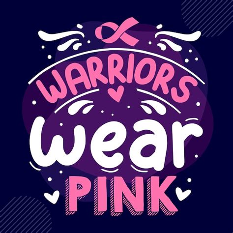 Premium Vector Warriors Wear Pink Typography Premium Vector Tshirt