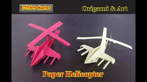 Origami Helicopter Easy How To Make A Paper Helicopter Diy Youtube