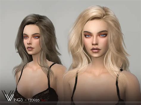 The Sims Resource Wings Tz0926 Hair Sims 4 Hairs