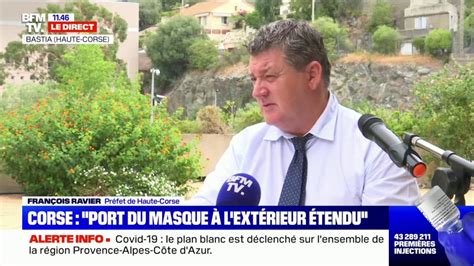 Le Préfet De Haute Corse Annonce Que Lobligation Du Port Du Masque à