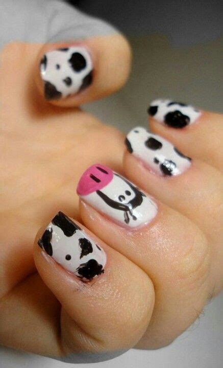 Cute Cow Nail Art Cow Nails Cute Nails